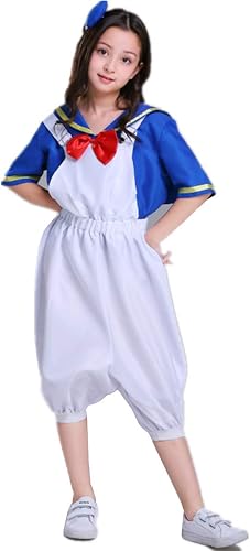 Amazon Ininuk ドナルドダック 衣装 ドナルド コスプレ ハロウィン 子供 子ども キッズ Donald Duck ディズニー Cosplay 仮装 変装 コスチューム セーラー服 海軍風 男の子 女の子 ボーイ ガール ダック キッズコスチューム おもちゃ